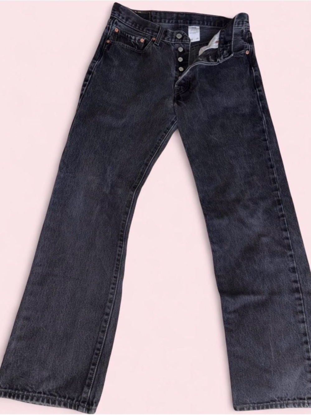 Levi's Men's Straight Jeans in Washed Black